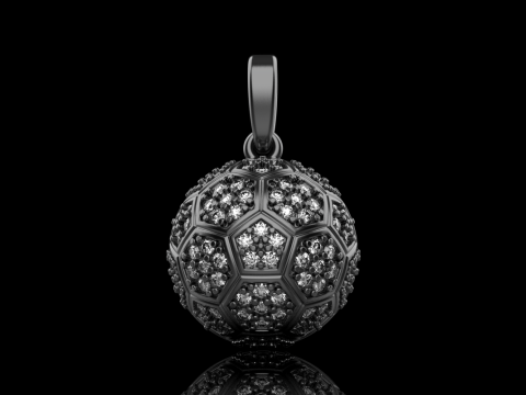 Football ball pendant model 823 3Dプリントモデル