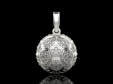 Football ball pendant model 823 3Dプリントモデル