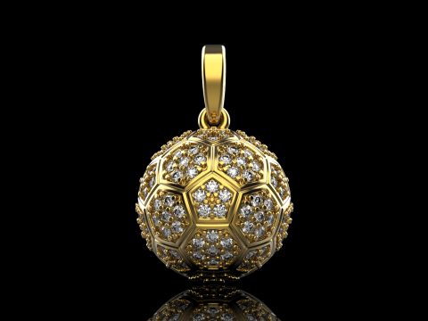 Football ball pendant model 823 3Dプリントモデル