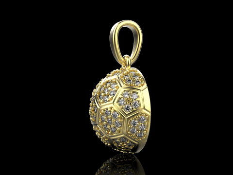 Football ball pendant model 823 3Dプリントモデル