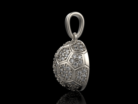 Football ball pendant model 823 3Dプリントモデル