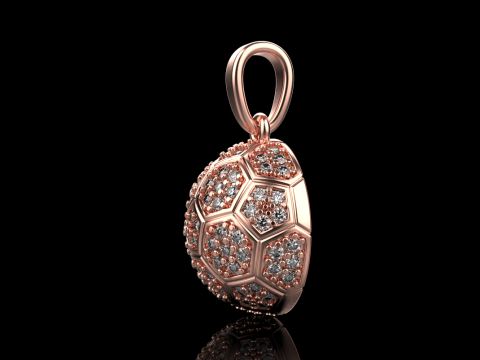 Football ball pendant model 823 3Dプリントモデル