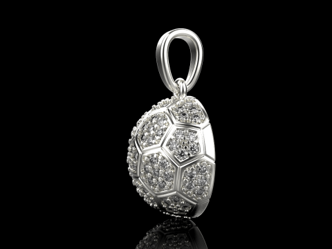 Football ball pendant model 823 3Dプリントモデル