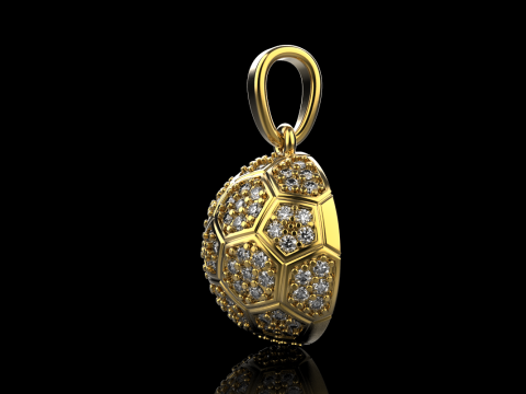 Football ball pendant model 823 3Dプリントモデル
