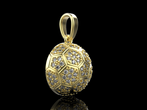 Football ball pendant model 823 3Dプリントモデル