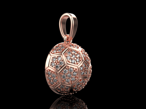 Football ball pendant model 823 3Dプリントモデル