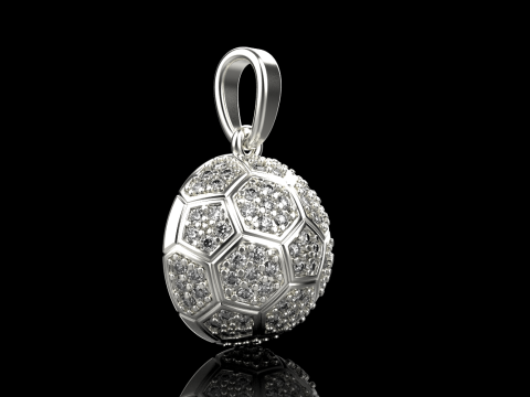 Football ball pendant model 823 3Dプリントモデル