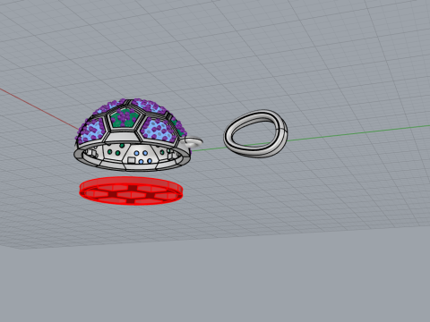 Football ball pendant model 823 3Dプリントモデル