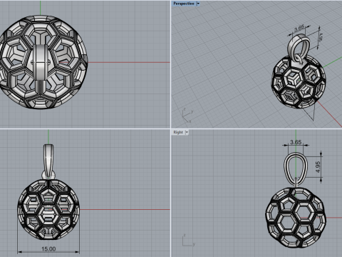 Подвеска «Футбольный мяч», модель 822 3D Принт Модель
