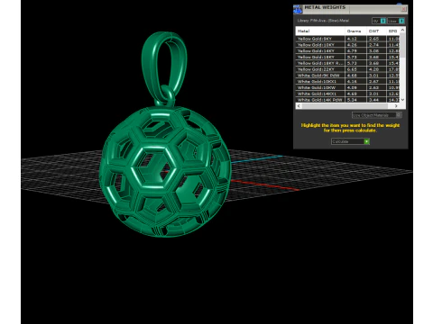 Football ball pendant model 822 3D Print Model