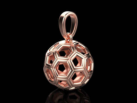 Football ball pendant model 822 3D Print Model