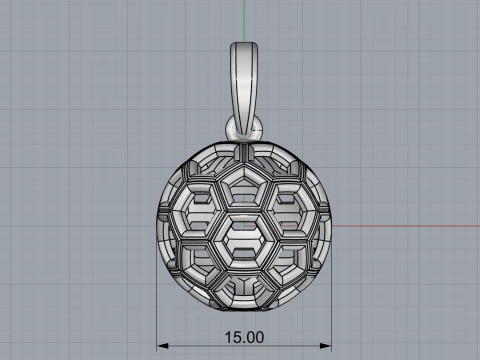 Football ball pendant model 822 3D Print Model