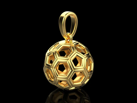 Football ball pendant model 822 3D Print Model