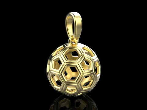 Football ball pendant model 822 3D Print Model