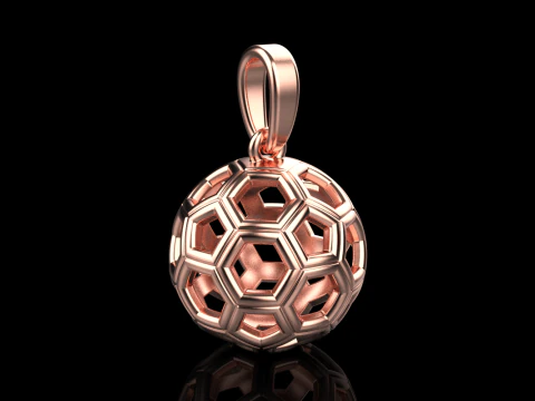 Football ball pendant model 822 3D Print Model