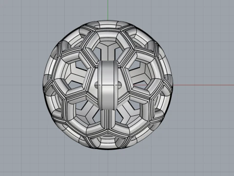 Football ball pendant model 822 3D Print Model