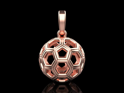 Football ball pendant model 822 3D Print Model