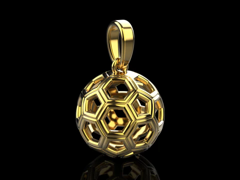 Football ball pendant model 822 3D Print Model