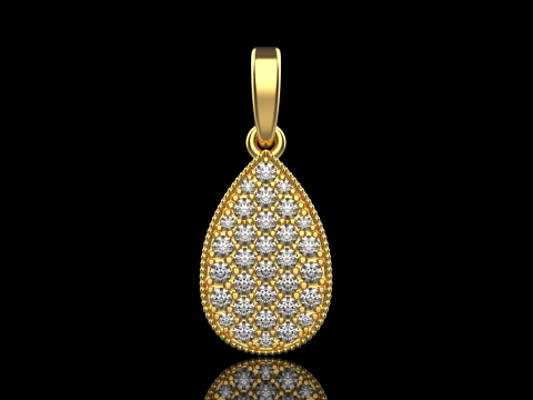 Pear shape pendant model 821 3D Print Model