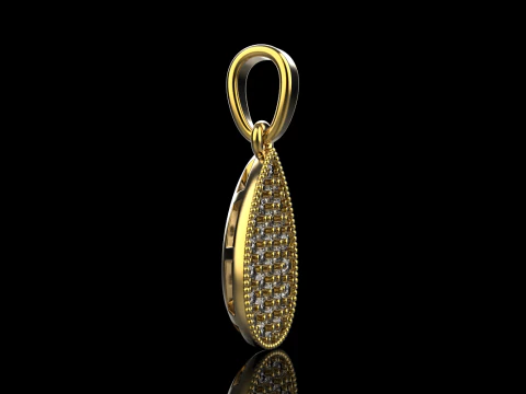 Pear shape pendant model 821 3D Print Model