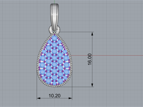Pear shape pendant model 821 3D 打印模型