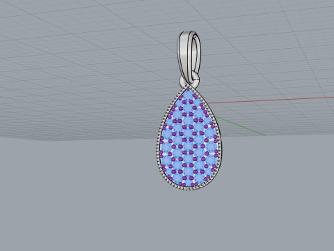 Pear shape pendant model 821 3D 打印模型