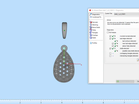 Pear shape pendant model 821 3D Print Model