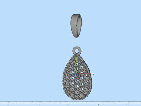 Pear shape pendant model 821 3D Print Model