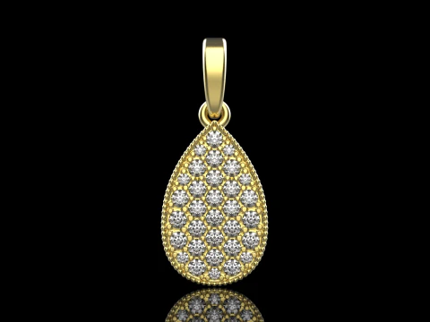 Pear shape pendant model 821 3D Print Model