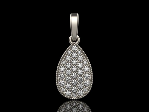 Pear shape pendant model 821 3D Print Model