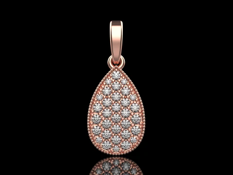 Pear shape pendant model 821 3D Print Model