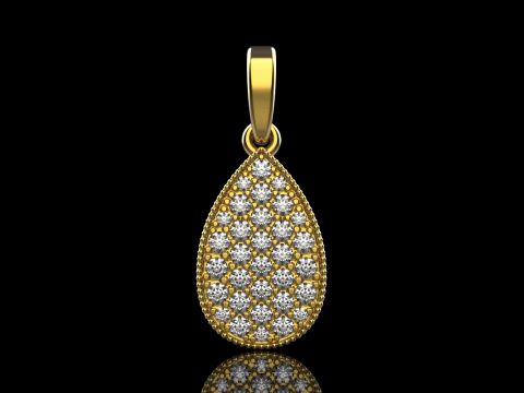 Pear shape pendant model 821 3D Print Model