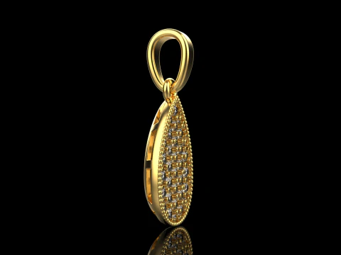 Pear shape pendant model 821 3D Print Model