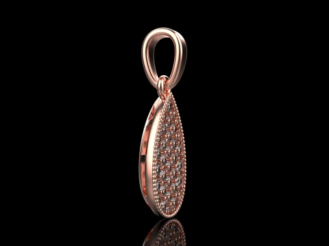 Pear shape pendant model 821 3D Print Model