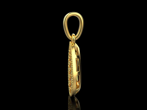 Pear shape pendant model 821 3D Print Model
