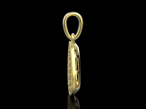 Pear shape pendant model 821 3D Print Model