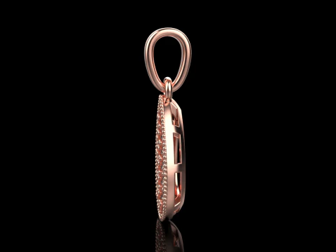 Pear shape pendant model 821 3D Print Model
