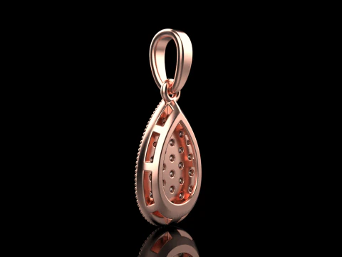 Pear shape pendant model 821 3D Print Model