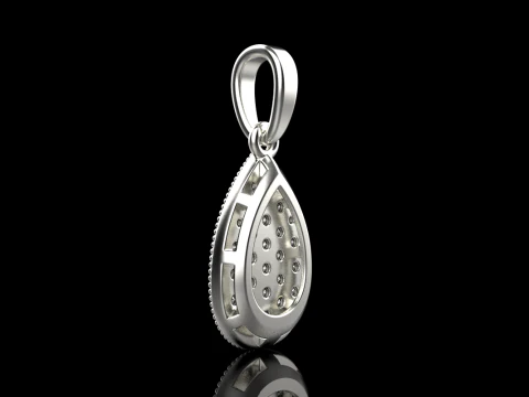 Pear shape pendant model 821 3D Print Model
