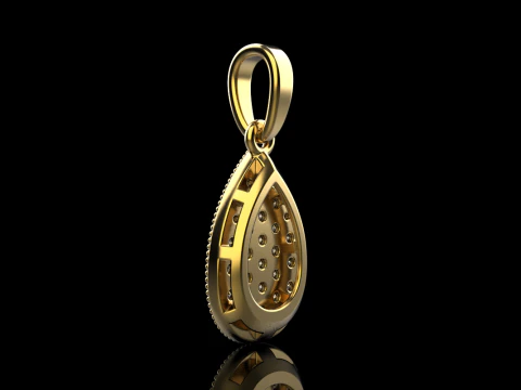 Pear shape pendant model 821 3D Print Model