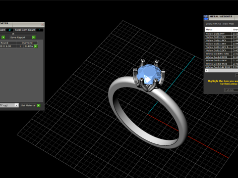 Engagement ring model 820 Modello di stampa 3D