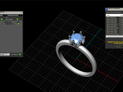 Engagement ring model 820 3D Print Model