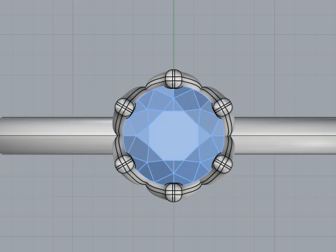 Engagement ring model 820 3D Print Model