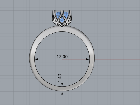 Engagement ring model 820 Modello di stampa 3D