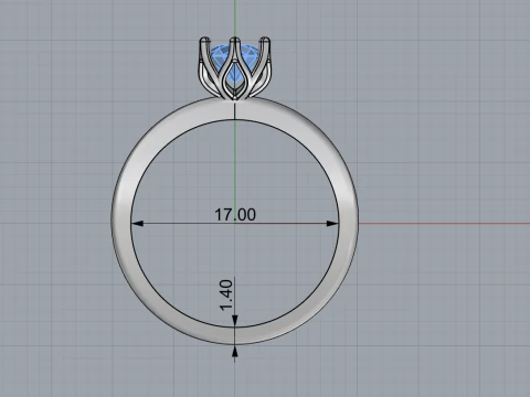Engagement ring model 820 3D Print Model