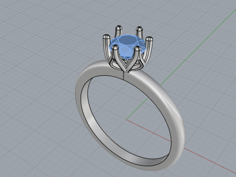Engagement ring model 820 Modello di stampa 3D