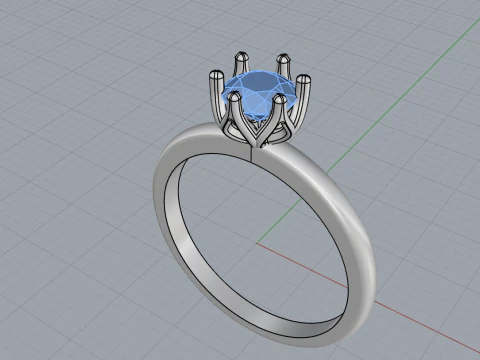 Engagement ring model 820 3D Print Model