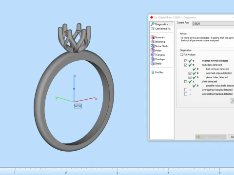 Engagement ring model 820 3D Print Model