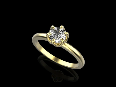 Engagement ring model 820 3D Print Model