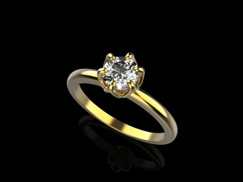 Engagement ring model 820 3D Print Model
